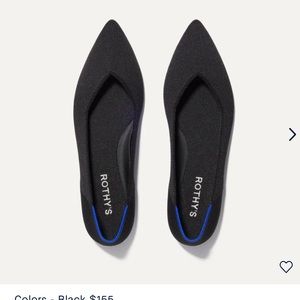 Rothy’s the point, black, size 7 NEW